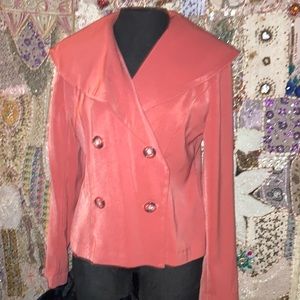 100% Rust Double Breasted Lined 4 Decorative Matching button Jacket